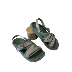 Chaco Men's CHILLOS Moss Green Sport Comfy Slingback Sandals Men’s Size 12